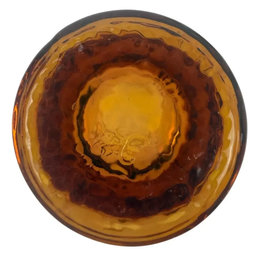 Vintage Libbey Country Garden Daisy Amber 4